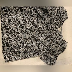 AT Loft black and white blouse